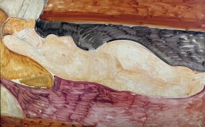 Çıplak bebek bezi. Resim Amedeo Modigliani (1884-1920), 1918. Tuval üzerine yağlı boya. Roma, Modern ve Çağdaş Sanat Müzesi (Roma, Ulusal Modern ve Çağdaş Sanat Galerisi)